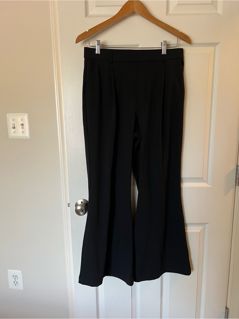 Black Halara flare slacks